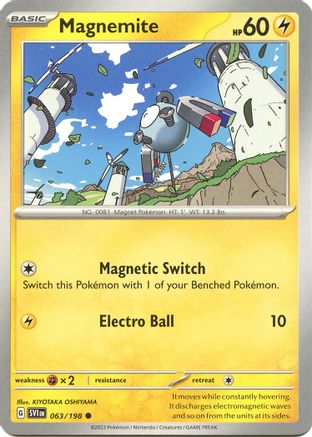 Magnemite 063/198 - Reverse Holofoil SV01 Scarlet & Violet Base Set - Common