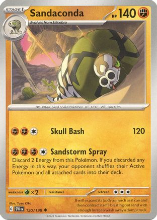 Sandaconda 120/198 - Reverse Holofoil SV01 Scarlet & Violet Base Set - Uncommon