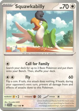 Squawkabilly 162/198 SV01 Scarlet & Violet Base Set - Common