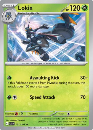 Lokix 021/193 - Holofoil SV02 Paldea Evolved - Rare
