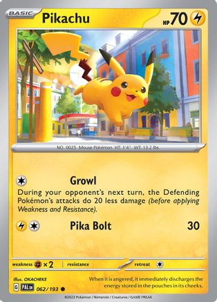 Pikachu 062/193 SV02 Paldea Evolved - Common