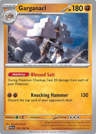 Garganacl 123/193 - Reverse Holofoil SV02 Paldea Evolved - Rare