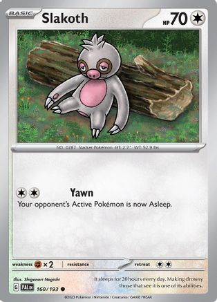 Slakoth 160/193 SV02 Paldea Evolved - Common