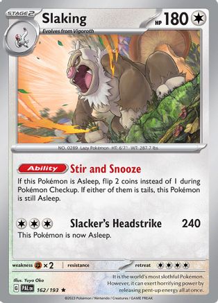 Slaking 162/193 - Reverse Holofoil SV02 Paldea Evolved - Rare