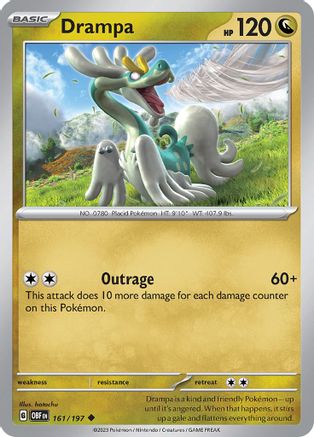 Drampa 161/197 - Reverse Holofoil SV03 Obsidian Flames - Uncommon