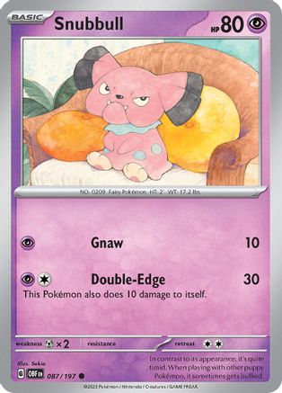 Snubbull 087/197 SV03 Obsidian Flames - Common