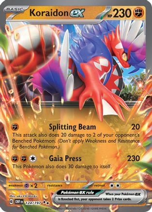 Koraidon ex 124/197 - Holofoil SV03 Obsidian Flames - Double Rare