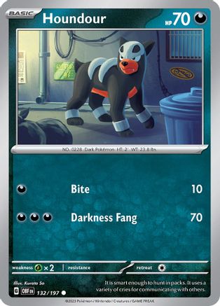 Houndour 132/197 SV03 Obsidian Flames - Common