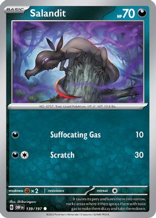 Salandit 139/197 SV03 Obsidian Flames - Common