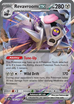 Revavroom ex 156/197 - Holofoil SV03 Obsidian Flames - Double Rare