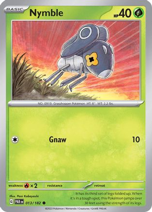 Nymble 013/182 - Reverse Holofoil SV04 Paradox Rift - Common