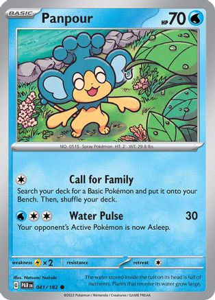 Panpour 041/182 - Reverse Holofoil SV04 Paradox Rift - Common