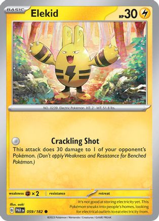 Elekid 059/182 - Reverse Holofoil SV04 Paradox Rift - Common