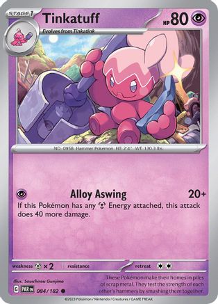 Tinkatuff 084/182 - Reverse Holofoil SV04 Paradox Rift - Common