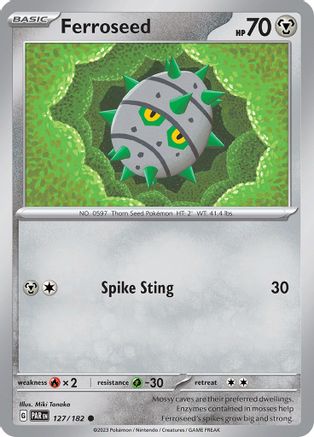 Ferroseed 127/182 - Reverse Holofoil SV04 Paradox Rift - Common