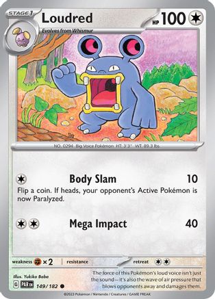 Loudred 149/182 - Reverse Holofoil SV04 Paradox Rift - Common