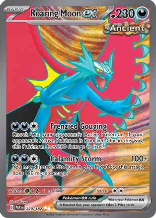 Roaring Moon ex 229/182 - Holofoil SV04 Paradox Rift - Ultra Rare