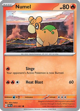 Numel 011/091 SV Paldean Fates - Common