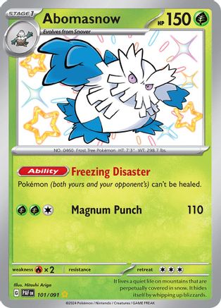 Abomasnow 101/091 - Holofoil SV Paldean Fates - Shiny Rare