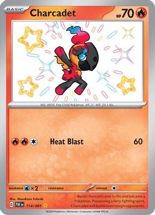 Charcadet 114/091 - Holofoil SV Paldean Fates - Shiny Rare