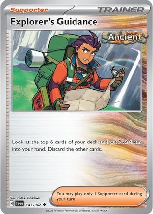 Explorer's Guidance 147/162 - Reverse Holofoil SV05 Temporal Forces - Uncommon