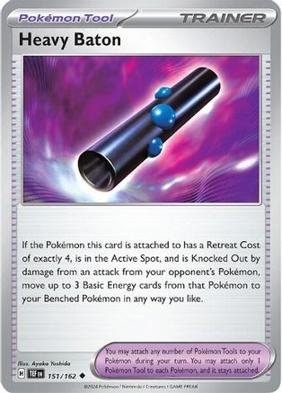 Heavy Baton 151/162 - Reverse Holofoil SV05 Temporal Forces - Uncommon