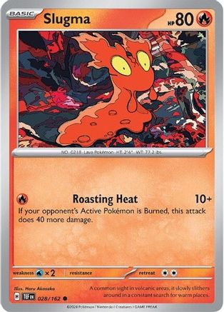 Slugma 028/162 - Reverse Holofoil SV05 Temporal Forces - Common