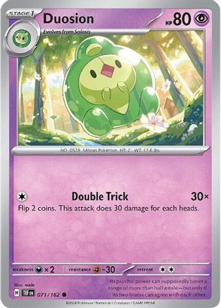 Duosion 071/162 - Reverse Holofoil SV05 Temporal Forces - Common