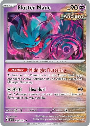 Flutter Mane 078/162 - Reverse Holofoil SV05 Temporal Forces - Rare