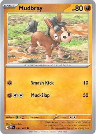 Mudbray 091/162 - Reverse Holofoil SV05 Temporal Forces - Common