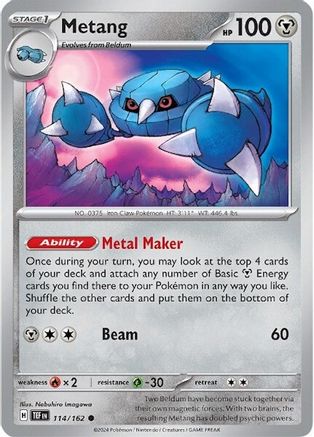 Metang 114/162 - Reverse Holofoil SV05 Temporal Forces - Common