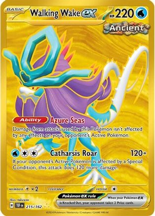 Walking Wake ex 215/162 - Holofoil SV05 Temporal Forces - Hyper Rare
