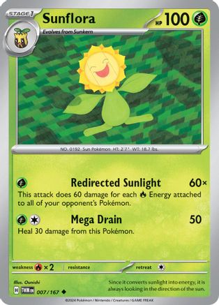 Sunflora 007/167 SV06 Twilight Masquerade - Uncommon