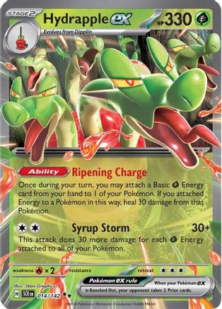 Hydrapple ex 014/142 - Holofoil SV07 Stellar Crown - Double Rare