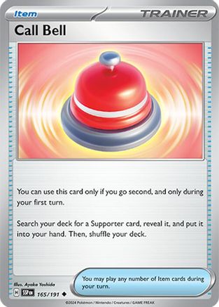 Call Bell 165/191 - Reverse Holofoil SV08 Surging Sparks - Uncommon