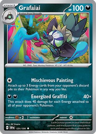 Grafaiai 121/191 - Reverse Holofoil SV08 Surging Sparks - Uncommon