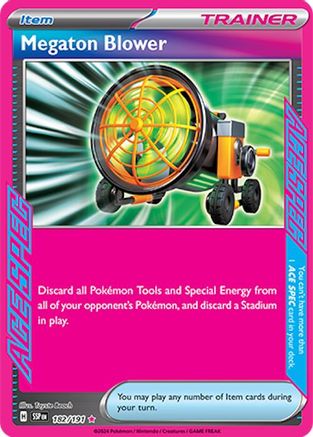 Megaton Blower 182/191 - Holofoil SV08 Surging Sparks - ACE SPEC Rare
