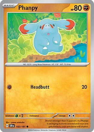 Phanpy 102/191 SV08 Surging Sparks - Common