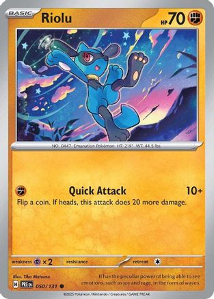 Riolu 050/131 - Reverse Holofoil SV Prismatic Evolutions - Common