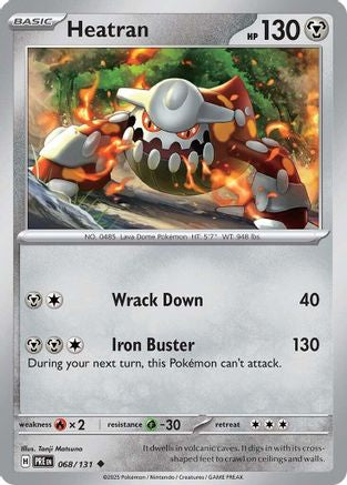 Heatran 068/131 - Reverse Holofoil SV Prismatic Evolutions - Uncommon