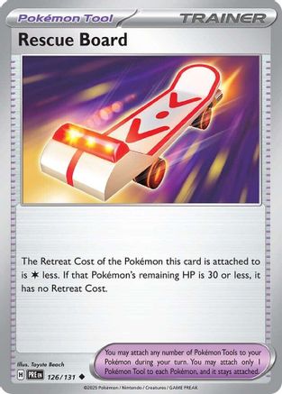 Rescue Board 126/131 - Reverse Holofoil SV Prismatic Evolutions - Uncommon