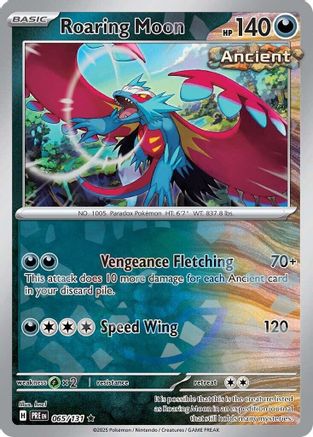 Roaring Moon (Poke Ball Pattern) 065/131 - Holofoil SV Prismatic Evolutions - Rare