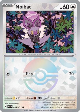 Noibat (Poke Ball Pattern) 090/131 - Holofoil SV Prismatic Evolutions - Common