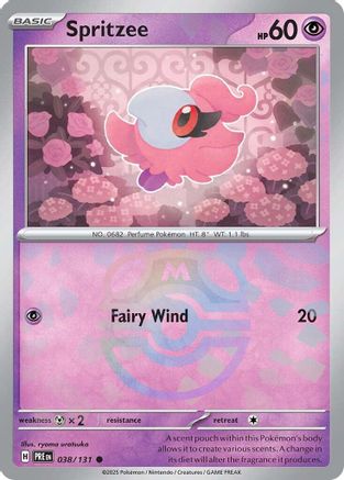 Spritzee (Master Ball Pattern) 038/131 - Holofoil SV Prismatic Evolutions - Common