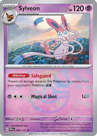 Sylveon (Master Ball Pattern) 040/131 - Holofoil SV Prismatic Evolutions - Rare