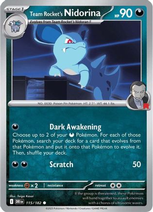 Team Rocket's Nidorina 115/182 SV10 Destined Rivals - Common