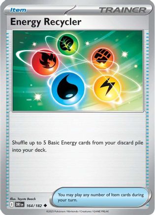 Energy Recycler 164/182 - Reverse Holofoil SV10 Destined Rivals - Uncommon