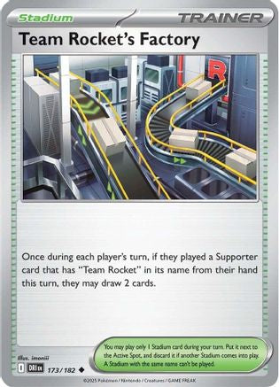Team Rocket's Factory 173/182 - Reverse Holofoil SV10 Destined Rivals - Uncommon
