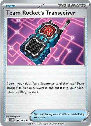 Team Rocket's Transceiver 178/182 SV10 Destined Rivals - Uncommon