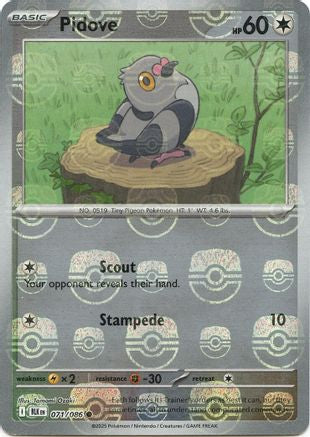 Pidove (Master Ball Pattern) 071/086 - Holofoil SV Black Bolt - Common